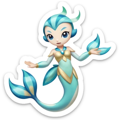 Colorful Exotic Meloetta-Primarina-Kirby-Fakémon-creature-hybrid sticker