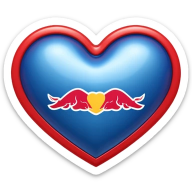 adentro de un corazon quiero un carro de Formula 1 estilo RedBull, quiero que el monoplaza este dentro de un corazon sticker