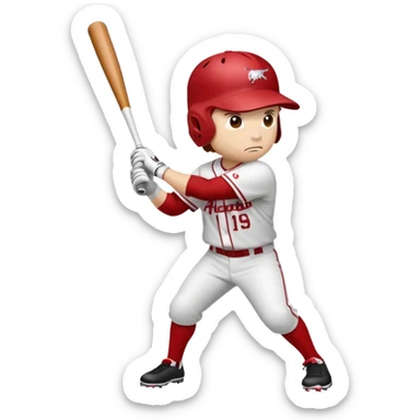 Razorback baseball  sticker