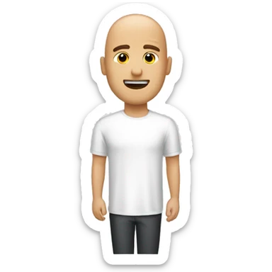 Shaving a man’s hair bald sticker