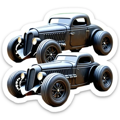 1:10 off-road lcg Basher Batman’s 1934 blackened tarnished Darth Vader hotrod ford jaguar Rolls rc car (extra wide tires with fenders) sticker