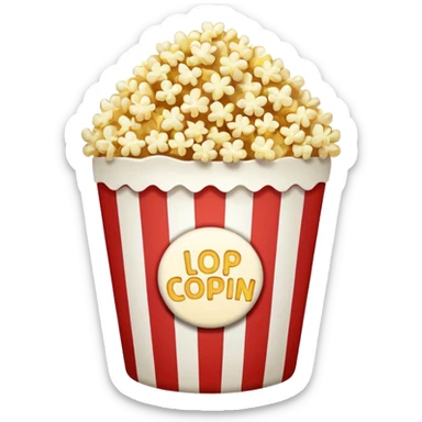 a single Popped Popcorn sticker