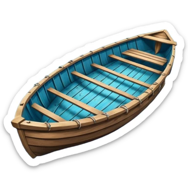underwater row boat sticker