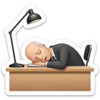 falling asleep at work sticker