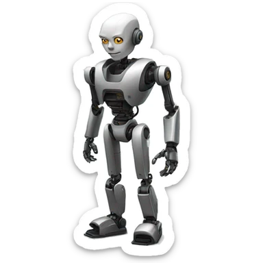 a modern style robot.Dont give bald head.It should be attractive.I need full body robo from head to legs sticker