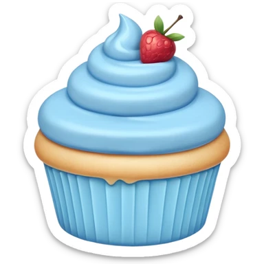 pastel dessert, blue color sticker