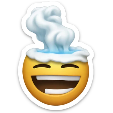 Emoji frothing at the mouth sticker