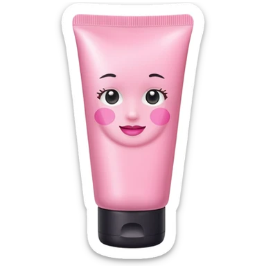 pink skincare tube sticker