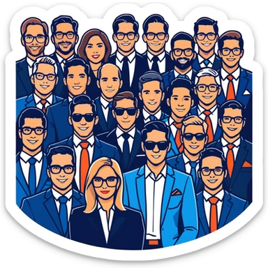 Grant Cardone, Tai Lopez, Josh King Madrid, Alex Hormozi, Iman Gadzhi, Daniel G, Branden Condy, Patrick Bet-David, Dan Henry, Luke Belmar, Shelby Sapp, Leila Hormozi, Tefi Valenzuela, business, influencers, friends, rich millionaire success lifestyle, private jet , supercars, success, sales sticker