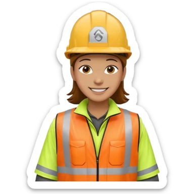 create a realistic emoji of a weather situations with a logistic worker in it sticker