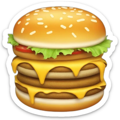 frosted quadruple cheeseburger sticker