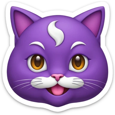 faça um gatinho roxo de emoji igual esse 🐈 so que roxo sticker