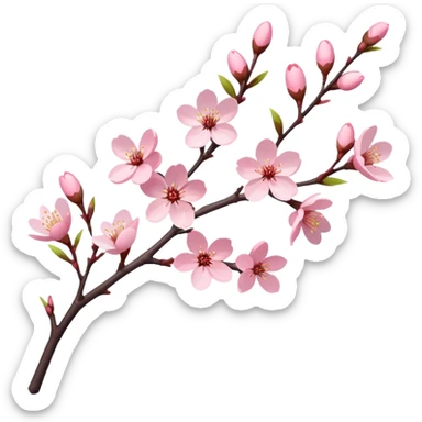 Sakura cherry blossom tree branch  sticker
