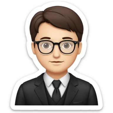 Escritor de libros, muy elegante y formal sticker