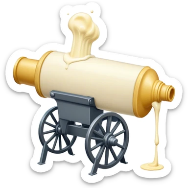 Cannon that shoots mayonnaise. It should have some mayonnaise dripping out of the front sticker