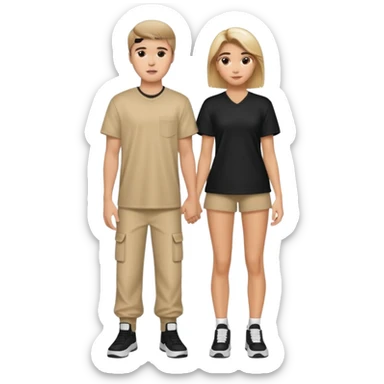Justin bieber et hailey bieber  voir tous le corps  sticker