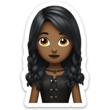 Fille gothique sticker