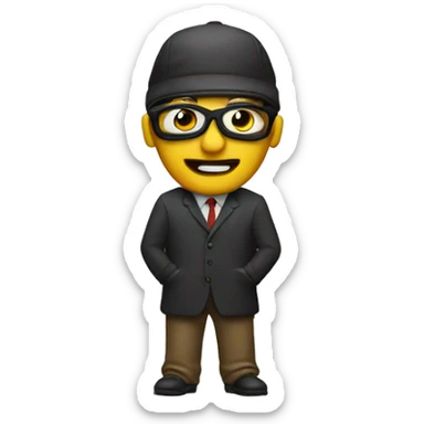 A  university professor with a ski mask sticker