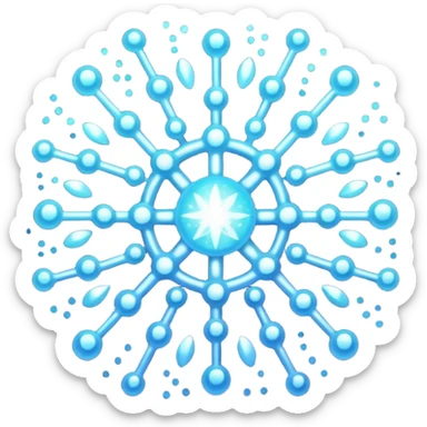 sparkling photo icon with a neural network pattern sticker