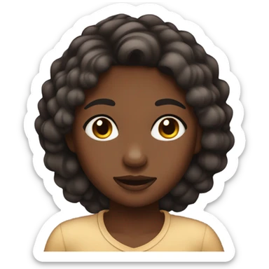 Hyperpigmentation girl emoji sticker