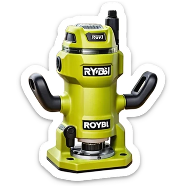 ONE+ 18V Cordless Compact Fixed Base Router RYOBI with gray with battery sticker