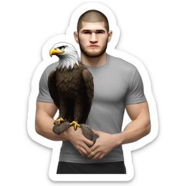 Khabib nurmagomedov with eagle sticker