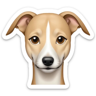 A whippet doing a side eye sticker