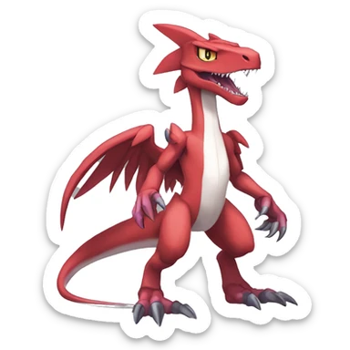  Cool Edgy Digimon-Fakemon-Guilmon-Genesect-Velociraptor-Dragon full body sticker