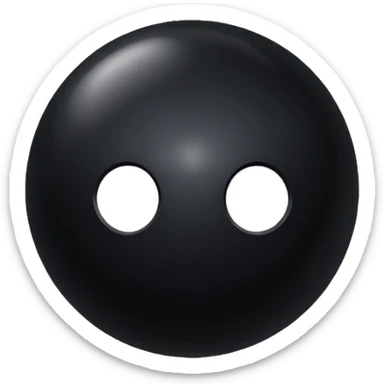 Black Ball with MB written on it. Nothing else no holes. sticker