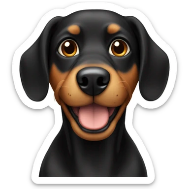 Black and Tan dog  sticker