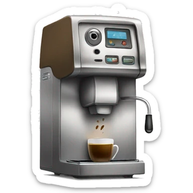 a distressed coffee machine sticker