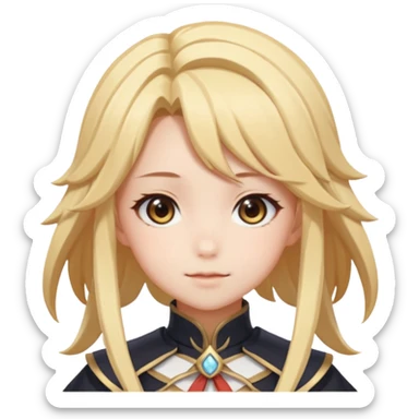 Cute Lumine from Genshin Impact in Photorealistic Hoyoverse Anime Style  sticker