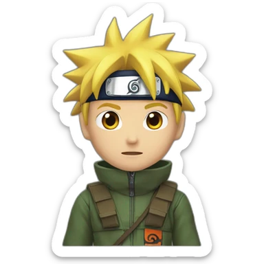 Naruto qui joue au jeu video sticker