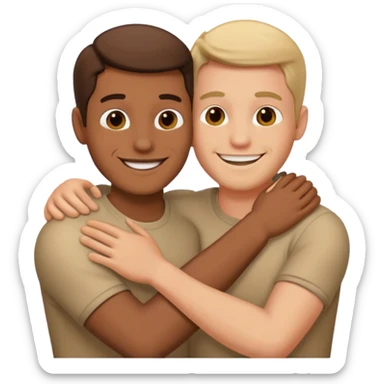 Due maschi che si abbracciano  sticker