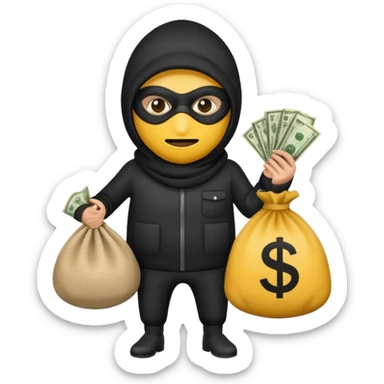 A robber emoji sticker