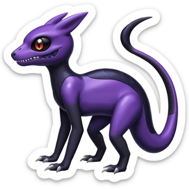 Shiny Duskull-Salandit-Umbreon-Fakémon-hybrid-creature (full body)  sticker