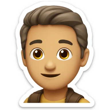 emoji de un polilla de frente, de color cafe y grande sticker