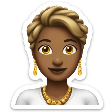 Emoji de chica emprendedora de joyas sticker