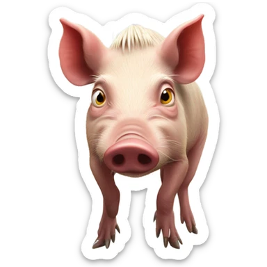 Razorback taking a poop sticker