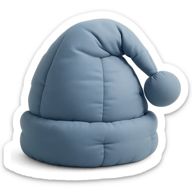 soft, plushy sleep cap with pompom in cushion style sticker