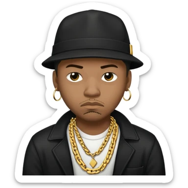 A gangster black cool rapper  sticker