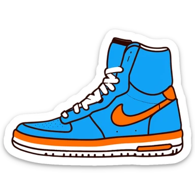blue Nike shoes sticker