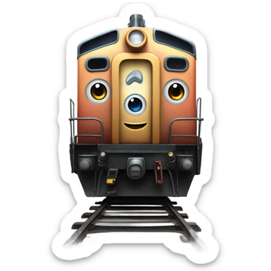 A electric locomotive (With little Kirby shiny eyes) sticker
