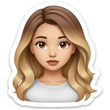 Chica con balayage  sticker