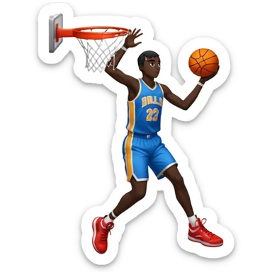 basketball player in slam dunk sticker