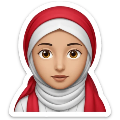 Arab with red and white headscarf sticker