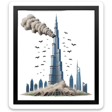 Burj Khalifa derrumbandose sticker