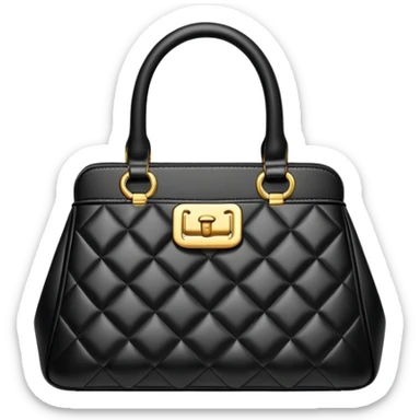 A luxury black handbag sticker