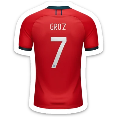 A soccer jersey with cr7 on the back  sticker