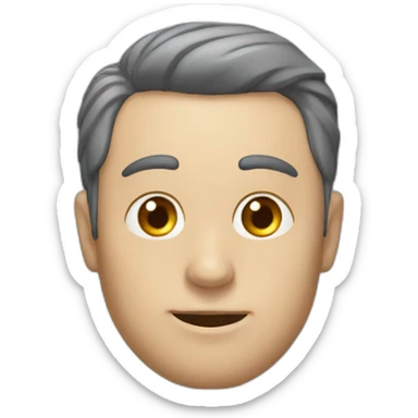 un homme mi-chauve avec des yeux de chouette sticker